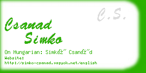 csanad simko business card